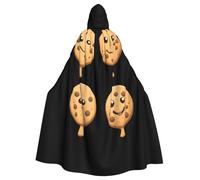WHJSHOP Cape à capuche pour adulte avec motif cookies ludiques assurant un entretien facile et une utilisation durable
