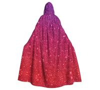 WHJSHOP Cape à capuche pour adulte avec motif dégradé à paillettes scintillantes pour jeux de rôle, costumes de scène, fêtes facile d'entretien