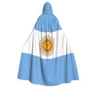 WHJSHOP Cape à capuche pour adulte avec motif drapeau argentin, sans fermeture éclair, confortable et durable pour jouer de rôle