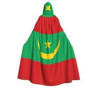 WHJSHOP Cape à capuche pour adulte avec motif drapeau de la Mauritanie pour Halloween est une cape super grande, confortable et durable
