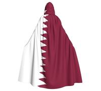 WHJSHOP Cape à capuche pour adulte avec motif drapeau du Qatar assurant un entretien facile et une utilisation durable