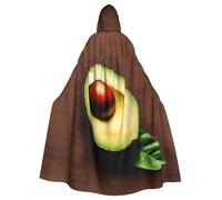 WHJSHOP Cape à capuche pour adulte avec motif feuilles vertes et fruits verts, sans fermeture éclair, confortable et durable pour les jeux de rôle