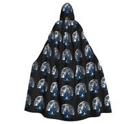 WHJSHOP Cape à capuche pour adulte Castle on the Moon pour Halloween, costumes de jeux de rôle et fêtes à thème