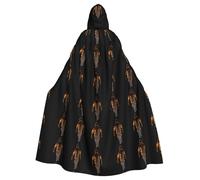 WHJSHOP Cape à capuche pour adulte, imprimé flamme, pour Halloween, jeux de rôle et fêtes costumées