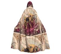 WHJSHOP Cape à capuche pour adulte imprimée The King of Bees sans fermeture éclair, confortable et durable pour les jeux de rôle