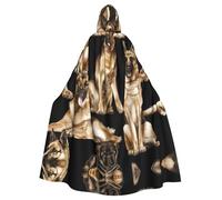 WHJSHOP Cape à capuche pour adulte Motif berger allemand Halloween Pour jeux de rôle, costumes de scène, fêtes Entretien facile