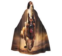 WHJSHOP Cape à capuche pour adulte, motif berger allemand, pour Halloween, jeux de rôle et fêtes à thème