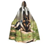 WHJSHOP Cape à capuche pour adulte, motif berger allemand, pour Halloween, jeux de rôle et fêtes à thème