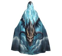 WHJSHOP Cape à capuche pour adulte Motif dragon volant pour homme et femme