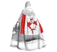 WHJSHOP Cape à capuche pour adulte motif drapeau canadien assurant un entretien facile et une utilisation durable