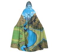 WHJSHOP Cape à capuche pour adulte motif hirondelle volante de printemps assurant un entretien facile et une utilisation durable