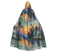 WHJSHOP Cape à capuche pour adulte motif l'aube de l'impressionnisme, sans fermeture éclair, confortable et durable pour les jeux de rôle