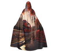 WHJSHOP Cape à capuche pour adulte Motif Londres pour Halloween, jeux de rôle et fêtes costumées