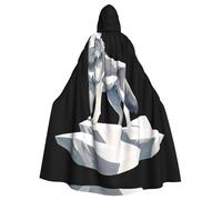 WHJSHOP Cape à capuche pour adulte motif loup sur le rocher pour Halloween assurant un entretien facile et une utilisation durable