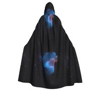 WHJSHOP Cape à capuche pour adulte motif nébuleuse dans le ciel étoilé sans fermeture éclair, confortable et durable pour les jeux de rôle