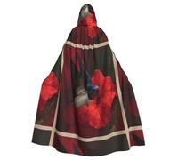 WHJSHOP Cape à capuche pour adulte Motif petite hirondelle rouge pour Halloween, jeux de rôle et fêtes costumées