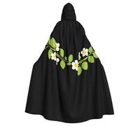 WHJSHOP Cape à capuche pour adulte motif petites fleurs sur vigne pour Halloween assurant un entretien facile et une utilisation durable