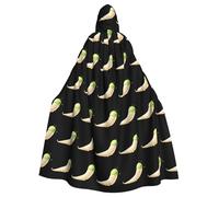 WHJSHOP Cape à capuche pour adulte, motif pupe de vers à soie, pour Halloween, jeux de rôle et fêtes à thème