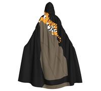 WHJSHOP Cape à capuche pour adulte motif tigre sur la falaise pour adulte assurant un entretien facile et une utilisation durable