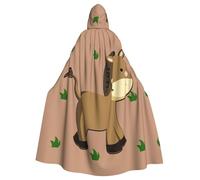 WHJSHOP Cape à capuche pour homme et femme Motif âne de dessin animé Halloween