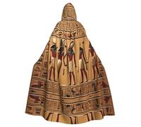 WHJSHOP Cape à capuche pour homme et femme Motif hiéroglyphe égyptien antique Halloween