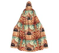 WHJSHOP Cape à capuche vintage pour adulte avec motif de cirque pour Halloween assurant un entretien facile et une utilisation durable