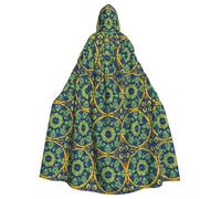 WHJSHOP Cape à capuche Yin Yang avec imprimé totem pour adulte, pour Halloween, jeux de rôle et fêtes costumées