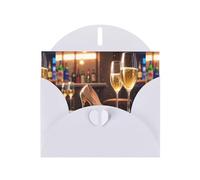 WHJSHOP Carte de vœux blanche avec impression de talons hauts champagne, parfaite pour la Saint-Valentin, un anniversaire de mariage et des invitations de fête