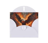 WHJSHOP Carte de vœux blanche avec motif aigle brûlant, parfaite pour la Saint-Valentin, un anniversaire de mariage et des invitations de fête