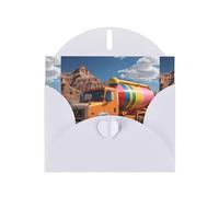 WHJSHOP Carte de vœux blanche avec motif camion mélangeur, parfaite pour la Saint-Valentin, un anniversaire de mariage et des invitations de fête