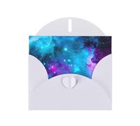 WHJSHOP Carte de vœux blanche avec motif ciel étoilé violet 10,2 x 15,2 cm pour Noël, anniversaire d'enfant, Saint-Valentin, anniversaire de mariage et invitations de fête