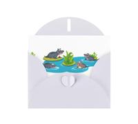 WHJSHOP Carte de vœux blanche avec réservoir d'alligator, parfaite pour la Saint-Valentin, un anniversaire de mariage et des invitations de fête