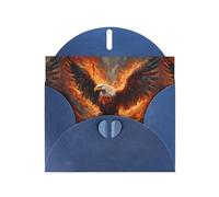 WHJSHOP Carte de vœux bleue avec motif aigle brûlant, parfaite pour la Saint-Valentin, un anniversaire de mariage et des invitations de fête
