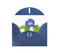 WHJSHOP Carte de vœux bleue magnifique impression de gloire du matin, parfaite pour la Saint-Valentin, un anniversaire de mariage et des invitations de fête