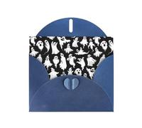 WHJSHOP Carte de vœux d'Halloween bleue à motif gothique 10,2 x 15,2 cm pour Noël, anniversaire d'enfant, Saint-Valentin, anniversaire de mariage et invitations de fête