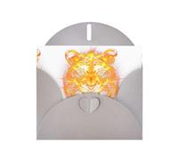 WHJSHOP Carte de vœux grise à motif tigre flammes féroces de 10,2 x 15,2 cm pour Noël, anniversaire d'enfant, Saint-Valentin, anniversaire de mariage et invitations de fête