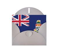 WHJSHOP Carte de vœux grise avec drapeau des îles Caïmans, parfaite pour la Saint-Valentin, un anniversaire de mariage et des invitations de fête