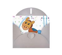 WHJSHOP Carte de vœux grise avec motif mule d'écoute 10,2 x 15,2 cm pour Noël, anniversaire d'enfant, Saint-Valentin, anniversaire de mariage et invitations de fête