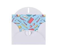 WHJSHOP Carte de vœux imprimée avec outils de prise de notes - Papier nacré de qualité supérieure, effet perlé double face, enveloppe en papier perlé avec boucle d'amour