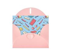 WHJSHOP Carte de vœux imprimée avec outils de prise de notes - Papier nacré de qualité supérieure, effet perlé double face, enveloppe en papier perlé avec boucle d'amour