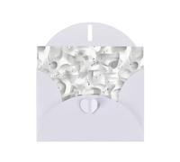 WHJSHOP Carte de vœux imprimée Jumping Notes - Papier nacré de qualité supérieure, effet perlé double face, enveloppe en papier perlé avec boucle d'amour