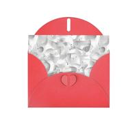 WHJSHOP Carte de vœux imprimée Jumping Notes - Papier nacré de qualité supérieure, effet perlé double face, enveloppe en papier perlé avec boucle d'amour
