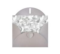 WHJSHOP Carte de vœux imprimée Jumping Notes - Papier nacré de qualité supérieure, effet perlé double face, enveloppe en papier perlé avec boucle d'amour