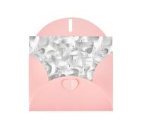 WHJSHOP Carte de vœux imprimée Jumping Notes - Papier nacré de qualité supérieure, effet perlé double face, enveloppe en papier perlé avec boucle d'amour