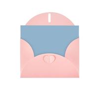 WHJSHOP Carte de vœux rose à motif étoile bleue 10,2 x 15,2 cm pour Noël, anniversaire d'enfant, Saint-Valentin, anniversaire de mariage et invitations de fête