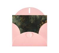 WHJSHOP Carte de vœux rose avec impression nuages sous l'abîme parfaite pour la Saint-Valentin, un anniversaire de mariage et des invitations de fête