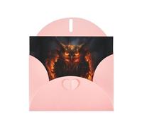 WHJSHOP Carte de vœux rose avec motif hibou brûlant, parfaite pour la Saint-Valentin, un anniversaire de mariage et des invitations de fête