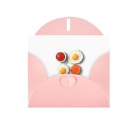 WHJSHOP Carte de vœux rose avec œufs au plat avec sauce tomate, parfaite pour la Saint-Valentin, un anniversaire de mariage et des invitations de fête