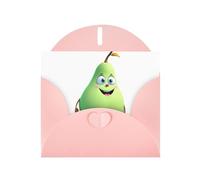 WHJSHOP Carte de vœux rose drôle grande poire impression d'oreiller parfaite pour la Saint-Valentin, anniversaire de mariage et invitations de fête