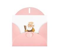 WHJSHOP Carte de vœux rose pour grand-père en bois - Parfaite pour la Saint-Valentin, un anniversaire de mariage et des invitations de fête